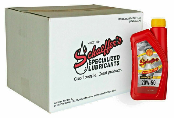 Schaeffers 0191 Micron Moly Racing Oil 20W-50 (12 quarts/case)