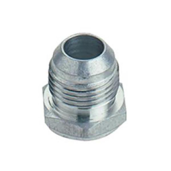 Fragola 497108 #8 MALE WELD BUNG, metallic weld bung with male threading for secure pipe connections.