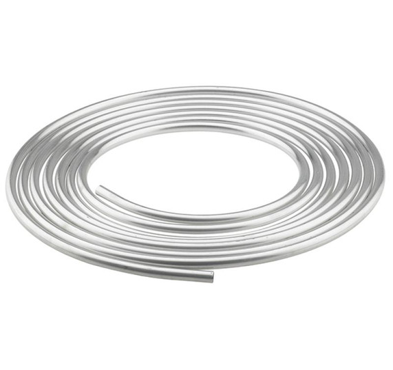 Fragola 890004 1/4 X .035 WALL ALUMINUM TUBING 25' ROLL, coiled aluminum tubing for industrial and craft applications.