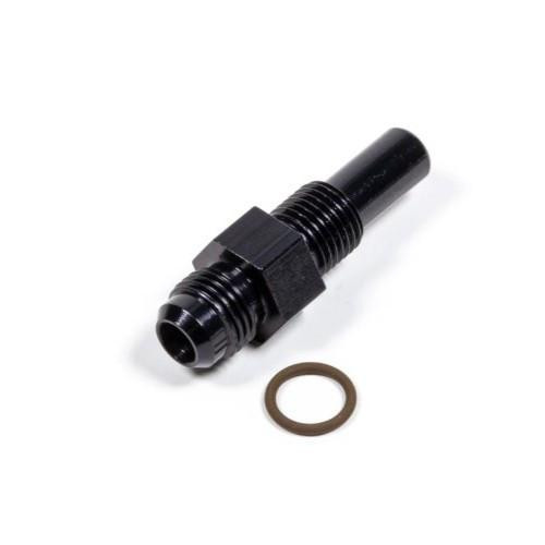 Fragola 481672-BL #6 X 1/4 NPS TRANS. FITTING, for Rear 4L80E Transmission Line, black metal transmission fitting with rubber sealing ring.