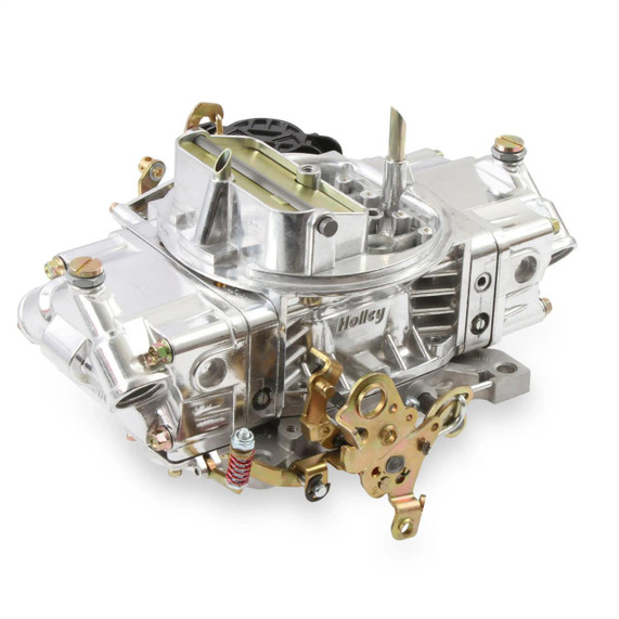 Holley Performance Parts – EFI, Intakes, & More Holley 0-81570 4150 570CFM H/C STREET AVENGER carburetor, silver metallic finish with brass and black components.