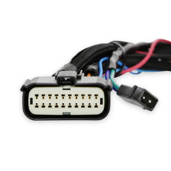 MSD 65233 Ultra 6AL Plus Ignition Control, Red - automotive ignition control module with wiring harness and multiple color-coded wires for vehicle ignition system.