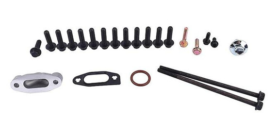 Scram Speed LS Swap Oil Pan Kit, a collection of mounting bolts, gaskets, and components for GM and Ford engine swaps.