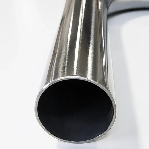 Ace 21094 2.50 OD Stainless 180 Degree Pipe, stainless steel pipe with 180-degree bend for plumbing or industrial applications.