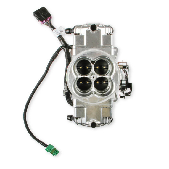 Holley EFI Holley 550-1011 Terminator X Max Stealth with trans control, automotive electronic control unit for fuel injection system, silver metallic finish with wiring harness.