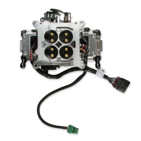 Holley EFI Holley 550-1011 Terminator X Max Stealth with trans control, automotive electronic fuel injection system with multiple connection ports and wiring harness.