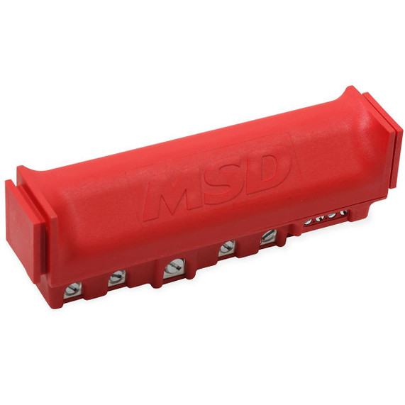 MSD 7564 Stand Alone Solid State Relay, red rectangular module with multiple screw terminals for electrical connections.