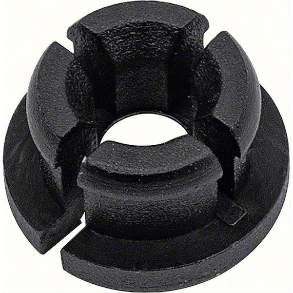 OER Accelerator pedal retainer 64-79 Gas pedals, black round mechanical component with adjustable arms for vehicle accelerator pedal connection.