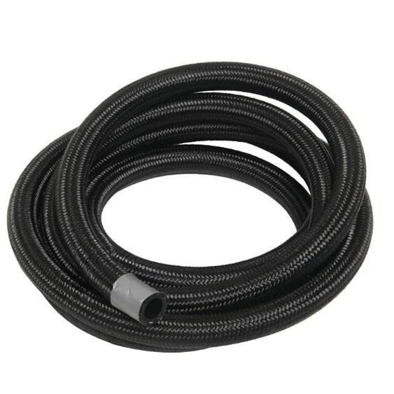 Fragola 842004 #4 PREMIUM NYLON RACE HOSE - 20 FEET, a coiled black nylon race hose with fittings for high performance racing applications.