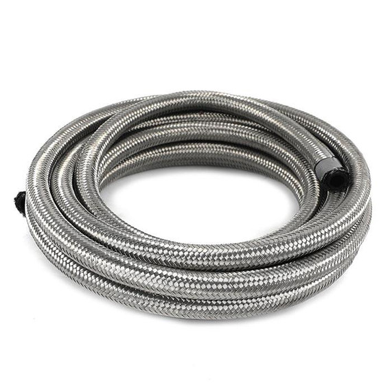 Fragola 703008 #8  HOSE, 3 FEET, stainless steel flexible garden hose coiled for watering or cleaning.