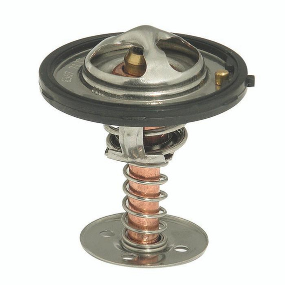 Mr Gasket MRG 6368 LS1 Late Thermostat 180, automotive engine temperature control part with metal housing, spring, and sealing gasket.