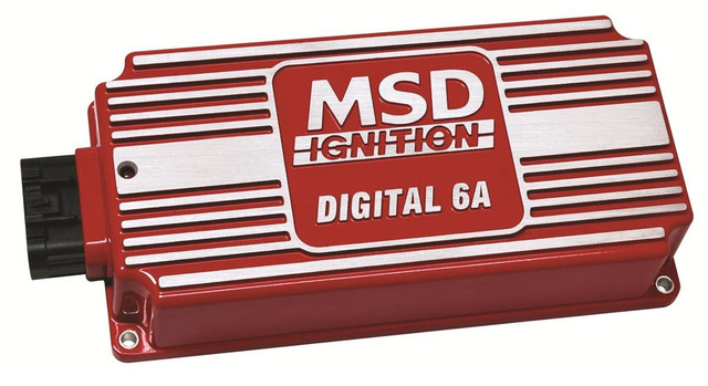 MSD 6A Digital Ignition Controller, red and silver electronic ignition control device for automotive engines.