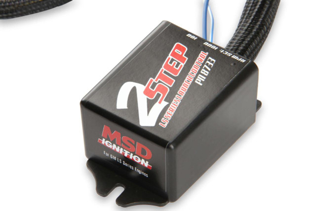 MSD 8733 2-Step Launch Control for GM LS Engines, compact black electronic device with wiring harness for performance ignition system adjusting. MSD 8733 2-Step Launch Control for GM LS Engines, compact black electronic device with wiring harness for performance ignition system adjusting.