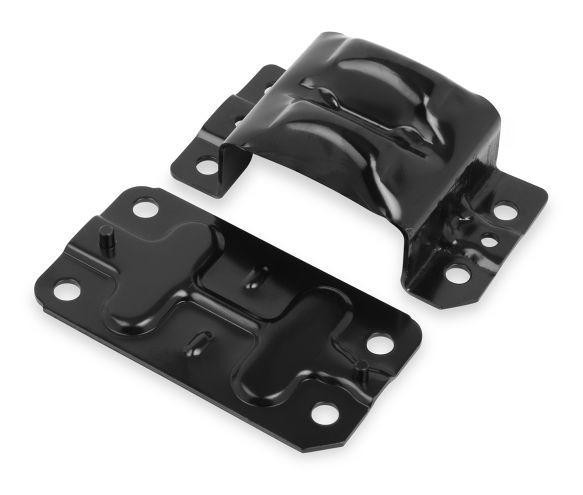 Hooker LS Swap Engine Mount Bracket Clamshell, black metal engine mount support brackets for LS engine swaps.