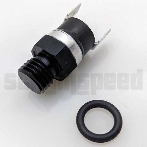 Scram Speed LS Thermal Fan Switch 180°, automotive cooling temperature sensor with O-ring gasket.