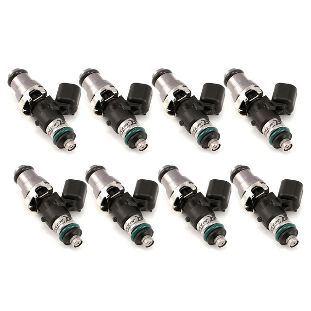 Precision Fuel Injectors, Injector Dynamics ID2600-XDS 2600.48.14.14.8 Fuel Injectors with 14mm grey adapters, set of 8