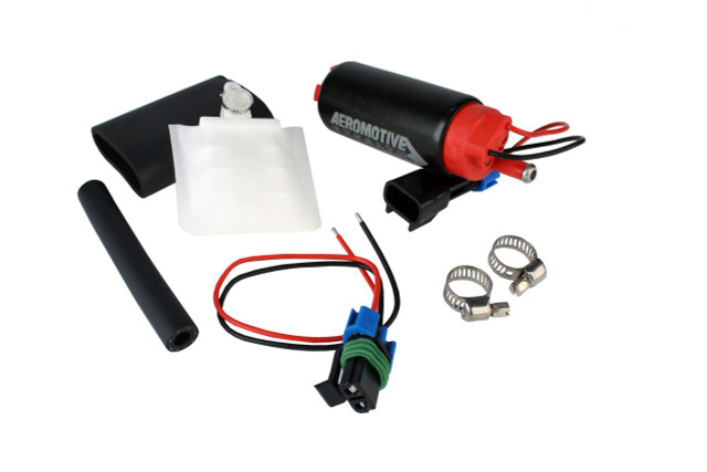 Aeromotive High-Performance Fuel System Parts Aeromotive 11542 Fuel Pump, E85, Offset Inlet with inlet inline and outlet, 340lph, replacement for P/N 11142.
