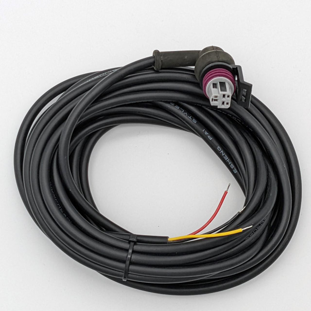 Scram Speed SNS 217 90* Pressure Sensor Pigtail - 15ft, black electrical wire with connector and red, yellow, black wires for pressure sensor connection Scram Speed SNS 217 90* Pressure Sensor Pigtail - 15ft, black electrical wire with connector and red, yellow, black wires for pressure sensor connection