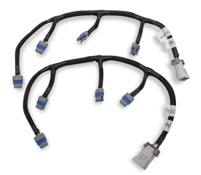 Holley Performance Parts – EFI, Intakes, & More Holley 558-321 LS Coil Harness, a wiring harness with multiple connectors and protective sleeving for automotive engine ignition systems. Holley Performance Parts – EFI, Intakes, & More Holley 558-321 LS Coil Harness, a wiring harness with multiple connectors and protective sleeving for automotive engine ignition systems.