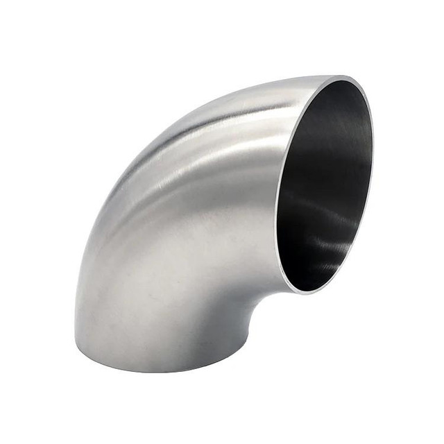 Ace 21019-C 3.0" OD Stainless Tight Radius 90 Degree Pipe Elbow, stainless steel pipe bend with a 90-degree angle and tight radius for plumbing and industrial applications. Ace 21019-C 3.0" OD Stainless Tight Radius 90 Degree Pipe Elbow, stainless steel pipe bend with a 90-degree angle and tight radius for plumbing and industrial applications.