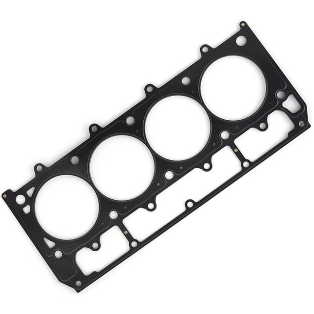 Cometic C15362-052 Head gasket RHS, automotive engine head gasket with three circular openings for cylinders and multiple bolt holes on a white background.