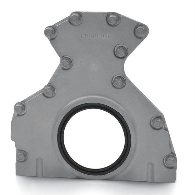 GM Performance GM 12639250 Rear Timing Cover LS, automotive engine rear timing cover with seal, lightweight gray metal part for LS series engines. GM Performance GM 12639250 Rear Timing Cover LS, automotive engine rear timing cover with seal, lightweight gray metal part for LS series engines.