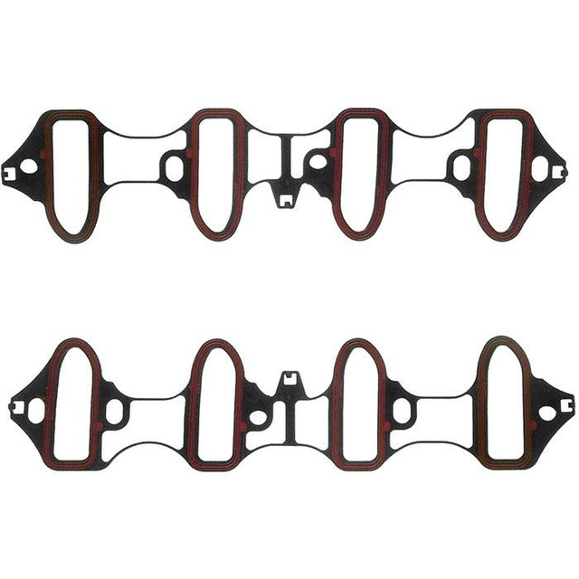 Fel Pro MS92211 LS Truck Intake Gasket, black and orange rubber gaskets for engine intake manifold sealing. Fel Pro MS92211 LS Truck Intake Gasket, black and orange rubber gaskets for engine intake manifold sealing.