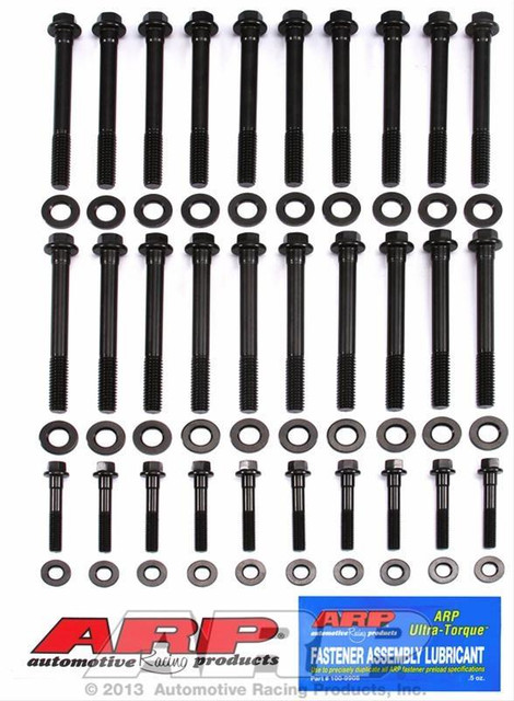 ARP Fasteners – Automotive Racing Hardware ARP 04+ LSx Cylinder Head Bolts, same length, set of 20 black bolts with washers for automotive engine assembly.