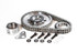 Rollmaster Billet Adjustable Timing Chain Set - Small Block Mopar, automotive engine timing components including chain, sprockets, bolts, and spacers.