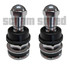 Scram Speed Chrome Steel Valve Stems, a pair of high-performance vehicle valve stems with chrome finish and rubber base for durable sealing. Scram Speed Chrome Steel Valve Stems, a pair of high-performance vehicle valve stems with chrome finish and rubber base for durable sealing.