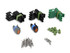 Holley Performance Parts – EFI, Intakes, & More STEALTHRAM CONNECTOR KIT, automotive wiring connectors and terminal pins with green, black, and gray housings on a white background.