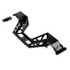 Hooker Transmission Crossmember, black metal automotive transmission support bracket with a sturdy, lightweight construction and cut-out design for vehicle stability and strength.