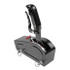 B&M 81052 Stealth Magnum Grip Pro Stick Shifter, black gear shifter with a sleek design mounted on a sturdy base with gear indicator and control mechanisms.
