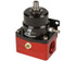Aeromotive 13101 A1000 Injected Bypass EFI Regulator, Adjustable, (2) -10 inlets, -6 return, high-performance fuel system parts, with a black top and red base, for automotive fuel regulation.