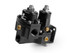 Aeromotive High-Performance Fuel System Parts Aeromotive 13220 EFI to Carburetor Regulator, automotive fuel pressure regulator with black and gold fittings.