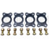 Scram Speed Quick Disconnect 1.75 Tube Chassis Flanges - NHRA Approved, set of four black anodized flanges with six gold bolts for easy tube chassis connection.