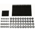 BTR ARP HEAD STUD KIT - 04+ LS, set of black head studs and accompanying nuts, washers, and fasteners for engine head assembly.