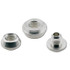 Fragola 499524 #12 FEMALE WELD BUNG X 1.5-inch, metal welding bungs with female threads for plumbing and industrial applications, shown in silver color.