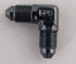 Fragola 482106-BL #6 X 90 UNION FITTING BLACK, a black metal union fitting with threaded ends, designed for hydraulic or piping systems.