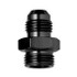 Fragola 491956-BL #6 X 5/8-18 MALE ADAPTER-3/8 TUBE I.F. BLACK, image of a black hydraulic fitting adapter with threaded male end and 3/8 inch tube connection, used for hydraulic or pneumatic systems.