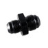 Fragola 491956-BL #6 X 5/8-18 MALE ADAPTER-3/8 TUBE I.F. BLACK, image of a black hydraulic fitting adapter with threaded male end and 3/8 inch tube connection, used for hydraulic or pneumatic systems.