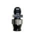 Fragola 892004-BL 6AN Male x 1/4" Tube AN Adapter Fitting, Black, showing a close-up of the black metal fitting with threading and hex nut.