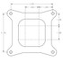Holley Performance Parts – EFI, Intakes, & More Holley 0-81770 4150 770CFM H/C STREET AVENGER LSX, technical drawing with precise measurements of a carburetor adapter plate.