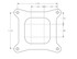 Holley Performance Parts – EFI, Intakes, & More Holley 0-4779S MODEL 4150 750CFM CARBURETOR LSX, technical drawing of the carburetor mounting flange with precise measurements.
