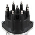 Holley Performance Parts EFI, Intakes, & More Holley 565-30 HyperSpark Distributor Cap for V-8, black distributor cap with metal contact posts for V-8 engine ignition system.