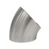 Ace ACE 21010-B 4.00 inch OD stainless steel tight radius 45 degree pipe fitting, smooth metallic finish, used for plumbing or industrial piping.