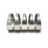 Ace 21509 3.00" OD Stainless pie cut, stainless steel pie cut pipe fitting with a 9-degree angle for pipe branching or directional flow in plumbing or industrial piping systems.
