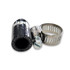 Scram Speed Reinforced Silicone Bypass and Boost Cap, automotive silicone bypass and boost cap with hose clamp and fitting.