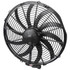 SPAL 30102113 16IN PULLER FAN CURVED BLADE 2467 CFM, black industrial puller fan with curved blades and protective grill.
