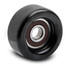 Holley Performance Parts – EFI, Intakes, & More Holley LS Accessory System - Idler Pulley (smooth), close-up image of a black smooth idler pulley with a central bearing.